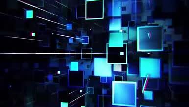 几何空间方块扩散科技舞台led背景视频的预览图